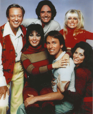 Three's Company Cast Photo Featuring Richard Kline (Autographed)